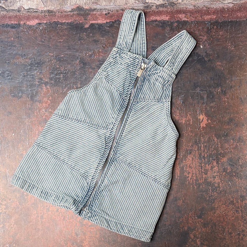 GAP Blue Striped Kids Jean Dress 2T